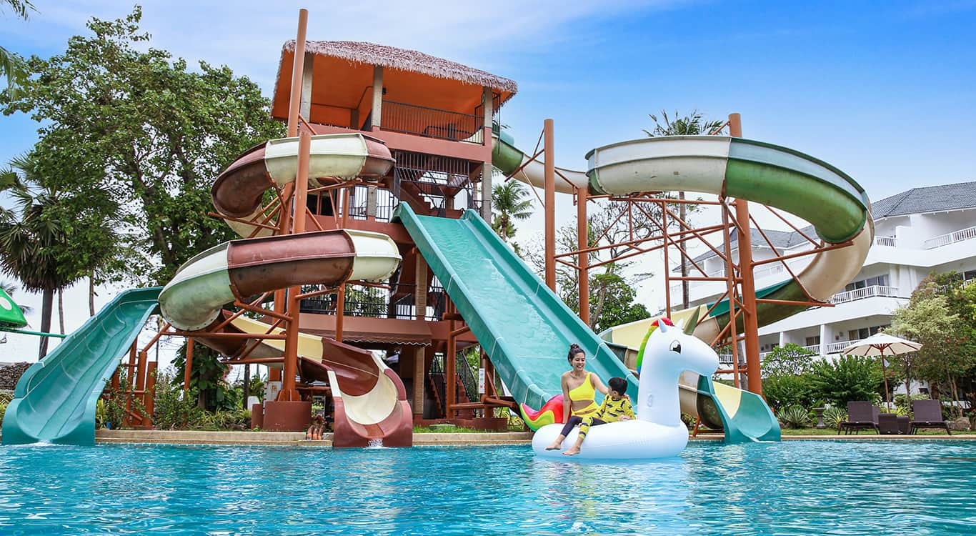 Giant Water Slides at Thavorn Palm Beach