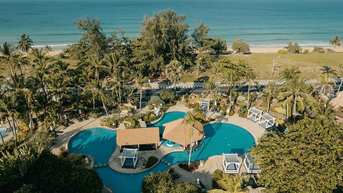Thavorn Palm Beach Resort’s swim-up bar in Phuket