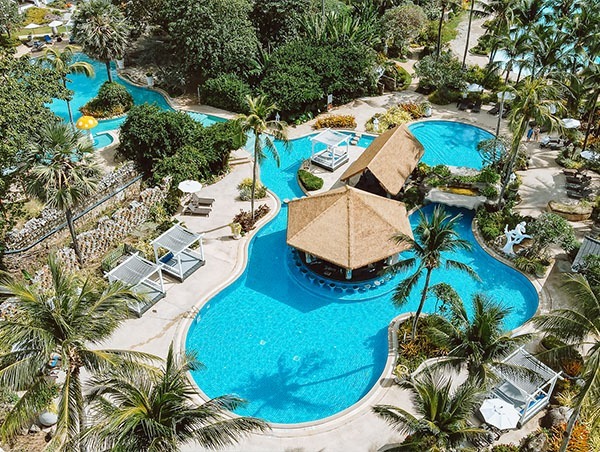Thavorn Palm Beach Resort features four large swimming pools