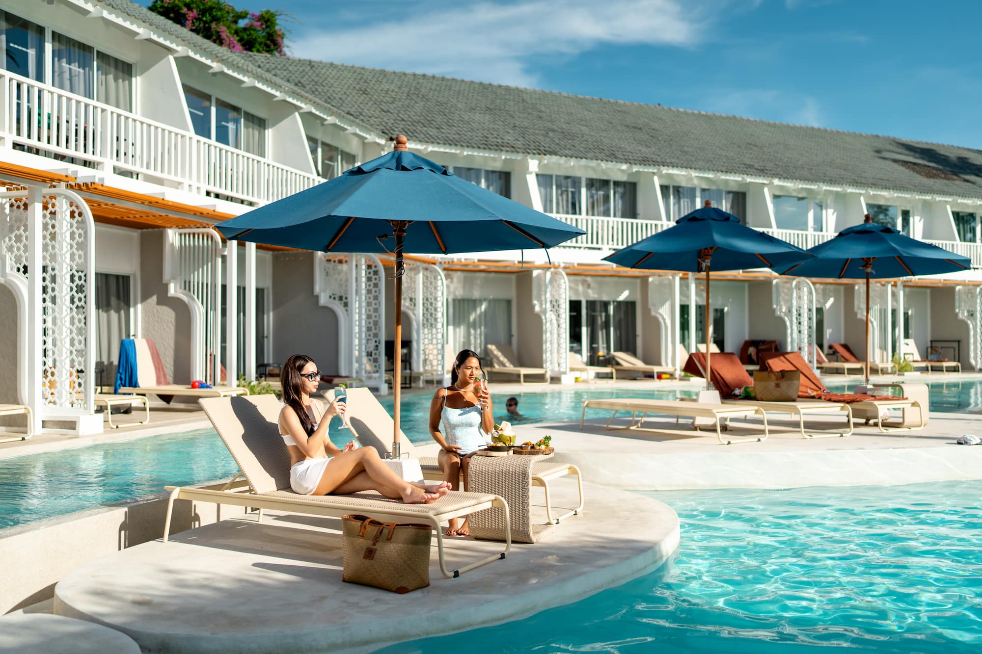 Phuket resort's pool positioned directly facing Karon Beach
