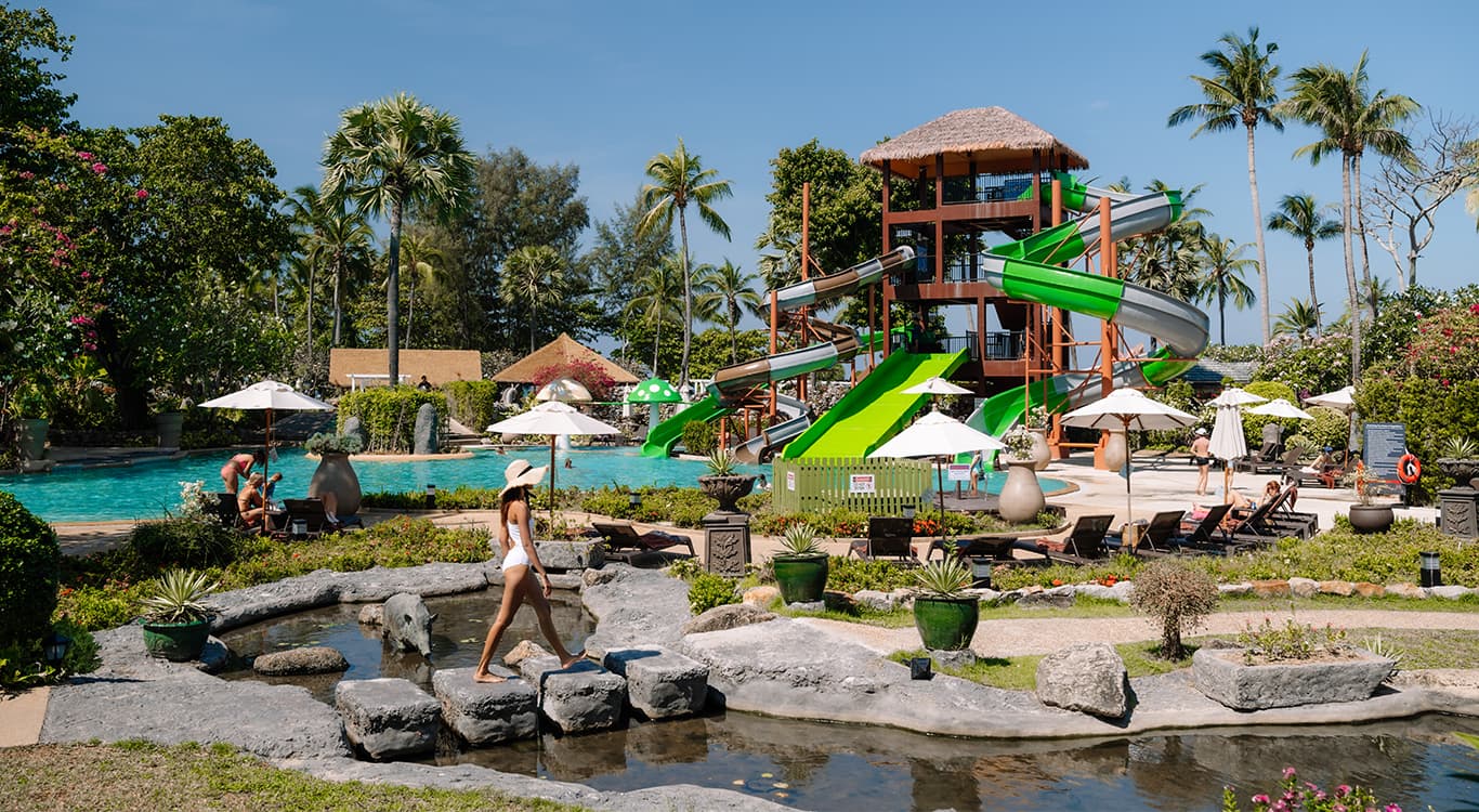 Giant Water Slides at Thavorn Palm Beach