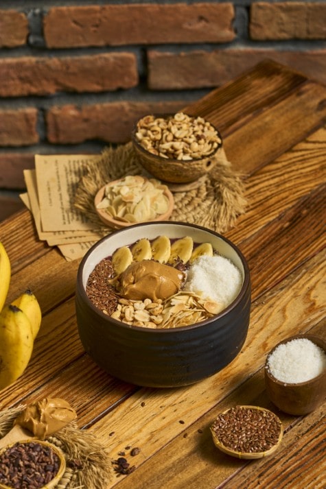 Crunchy Nutty Protein Acai Bowl