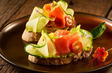 Smoke Salmon Bruschetta
