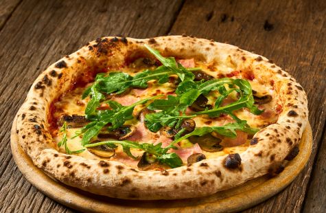 Ham and Mushroom Pizza at Ciao Pizza & Grill