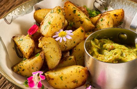 Roasted Baby Potatoes & Guacamole