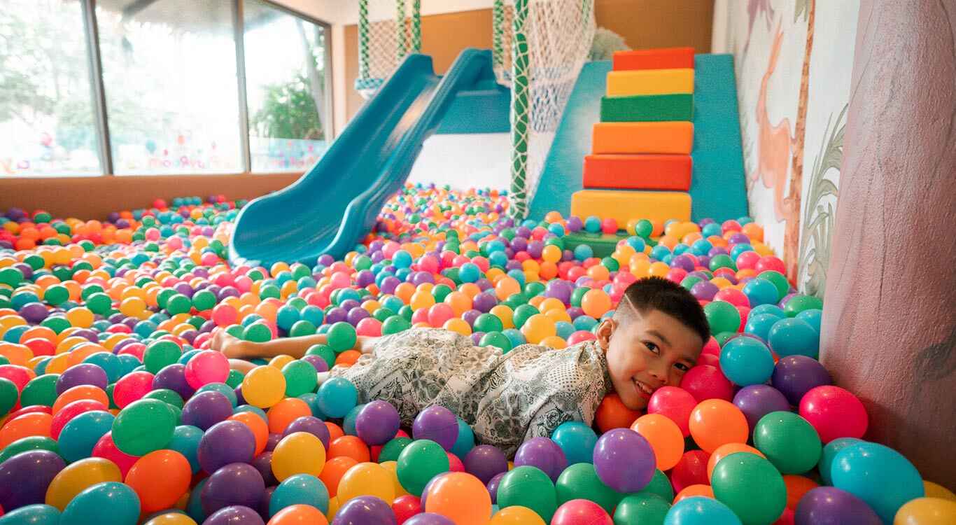 Dive into our colorful ball pit
