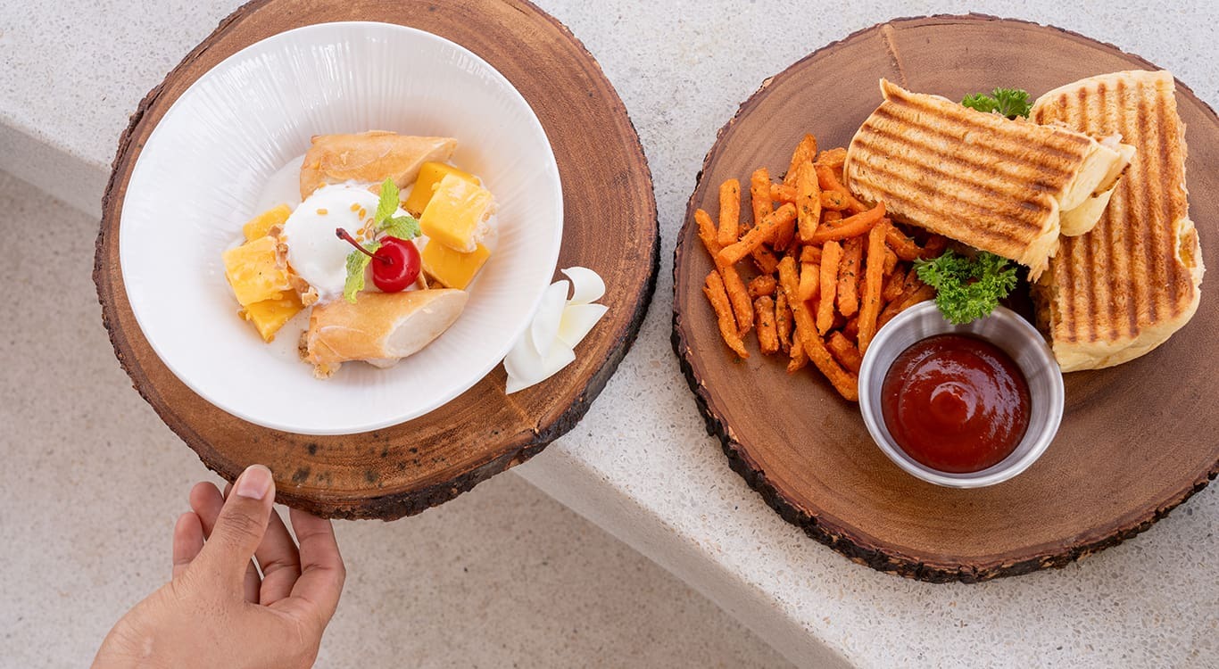 Food at Beach Pool Bar