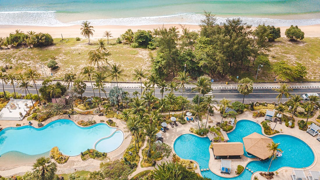 Thavorn Palm Beach Resort offers quiet hotel pools for relaxing in Phuket