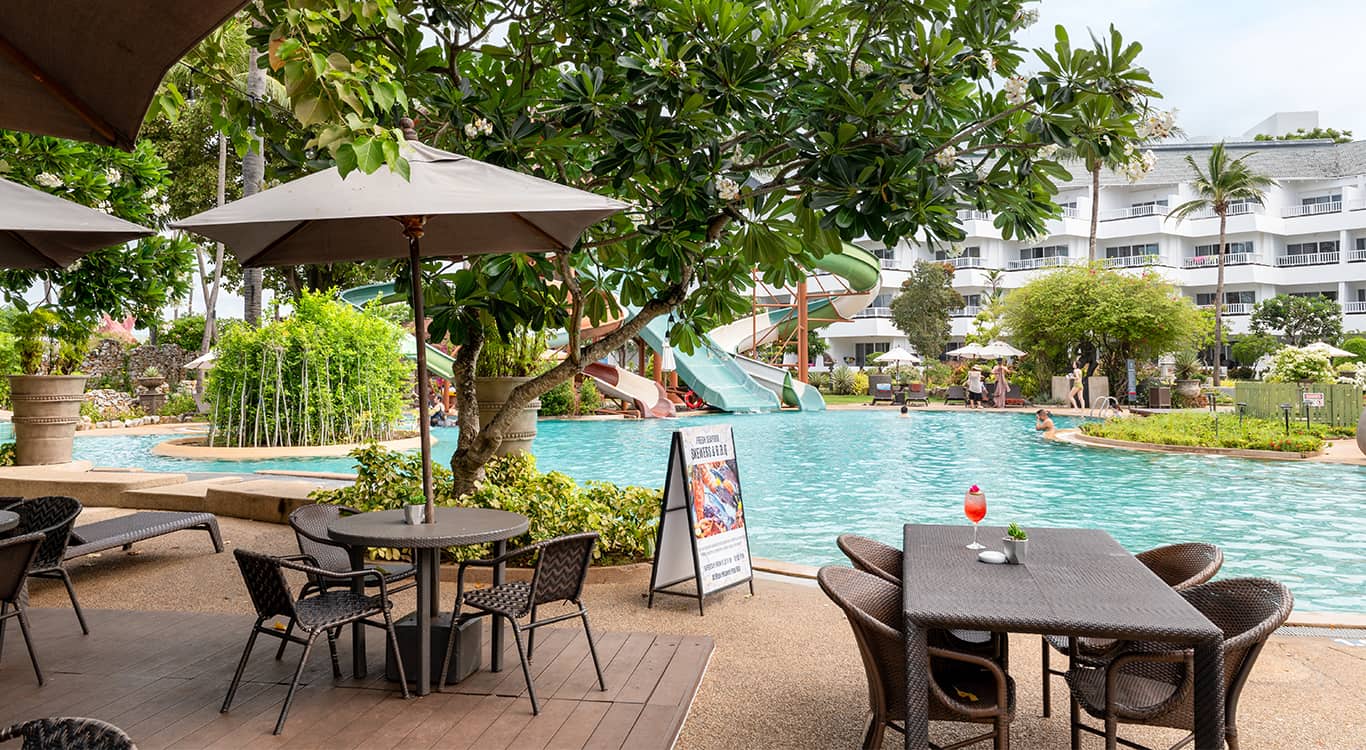 Pool bar near slider Karon Beach