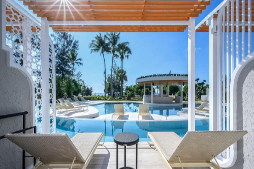 Trendy sunbeds to relax and rest