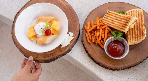 Food at Beach Pool Bar