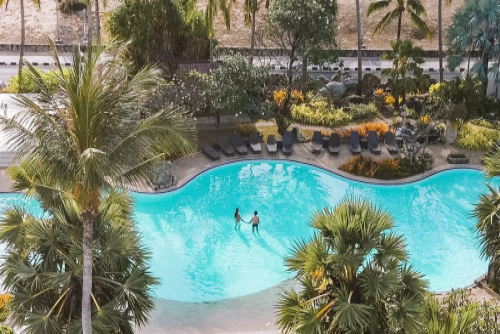 Enjoy your vacation to the fullest at our pool with beach access in Phuket