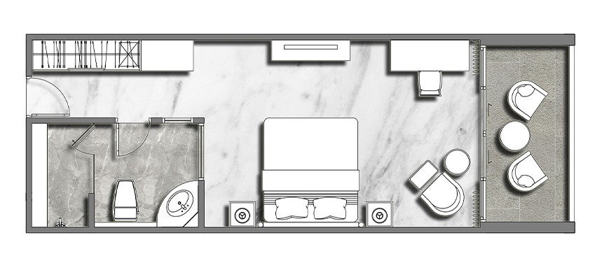 Deluxe Terrace Room - Floor plan