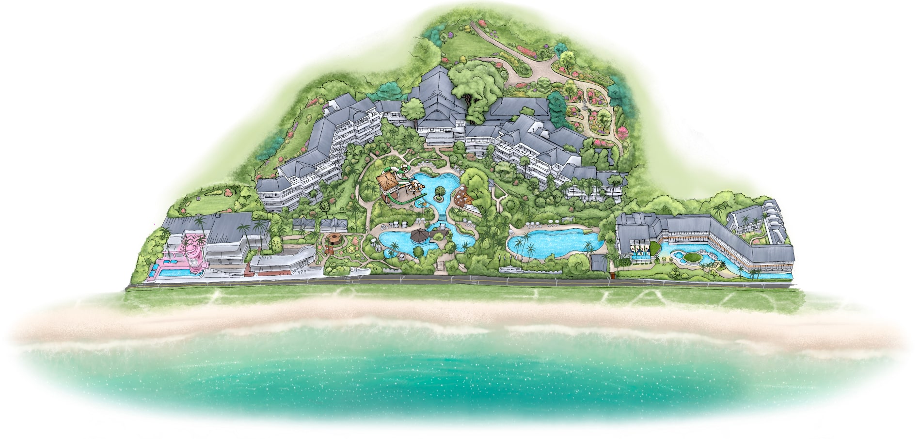 Thavorn Palm Beach Resort’s prime beachfront location on Karon Beach, Phuket